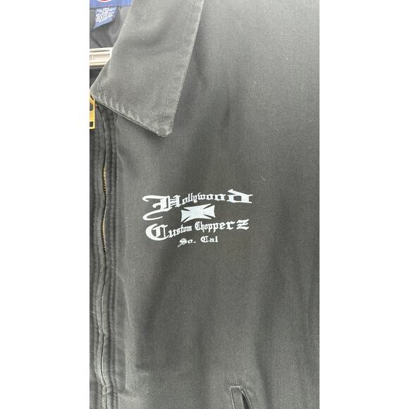 Dickies black Hollywood Choppers moto jacket biker grunge alternative size L - Picture 3 of 11